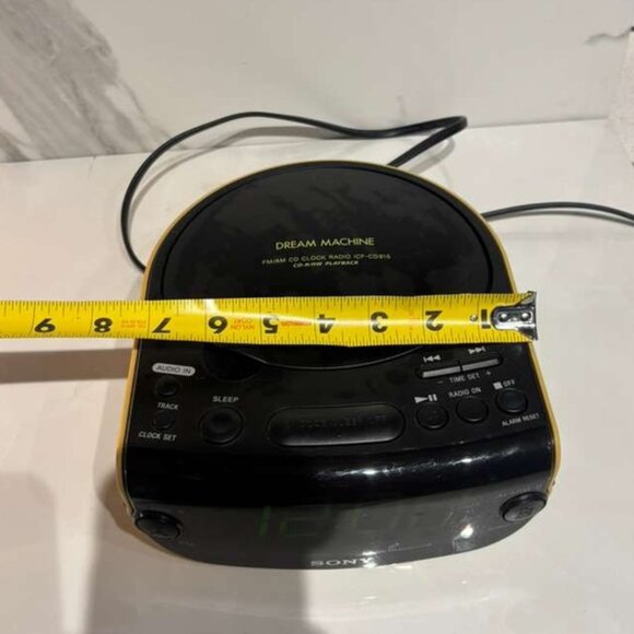Sony Dream Machine ICF CD815 FM AM CD Clock Radio Black Size 9"x7"x4" - Picture 3 of 9